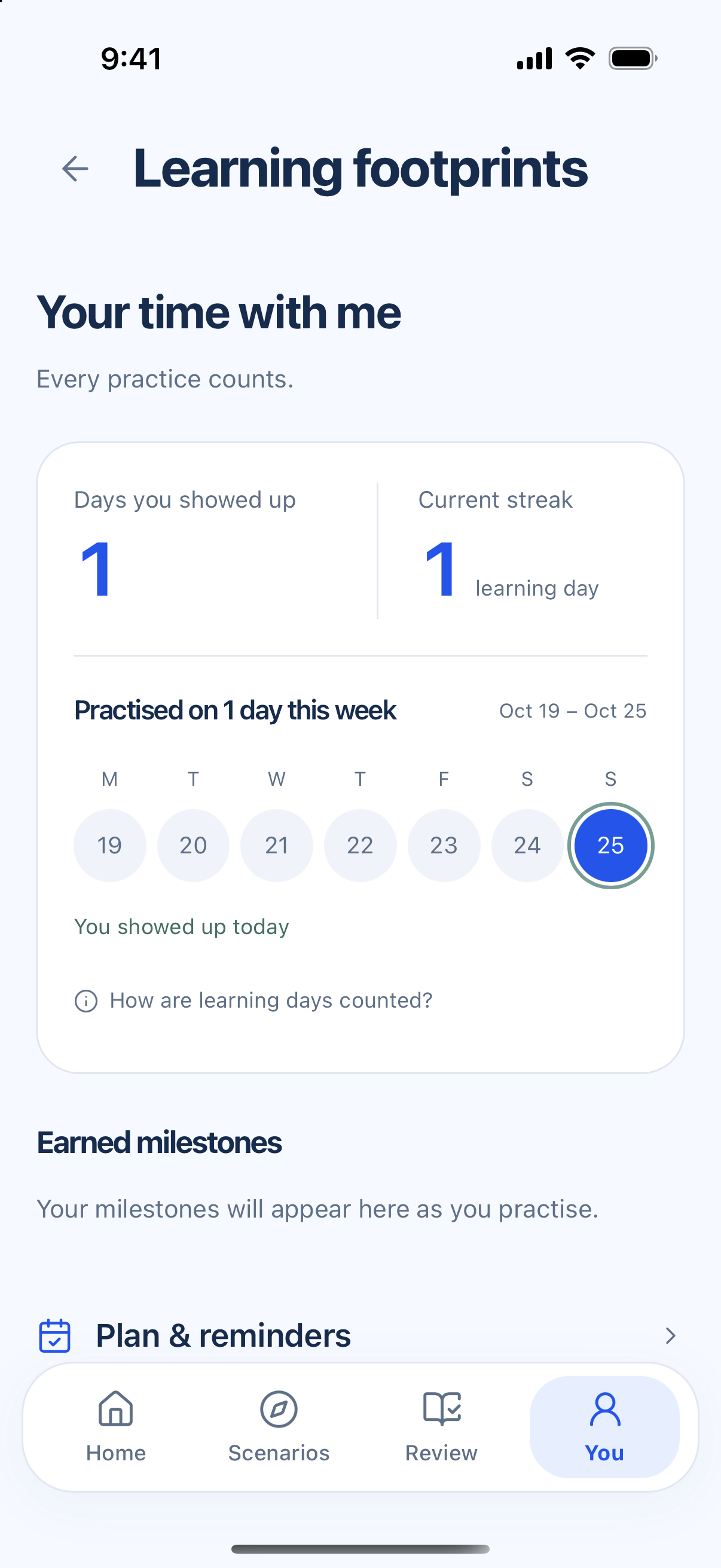 Learning footprints and conversation history